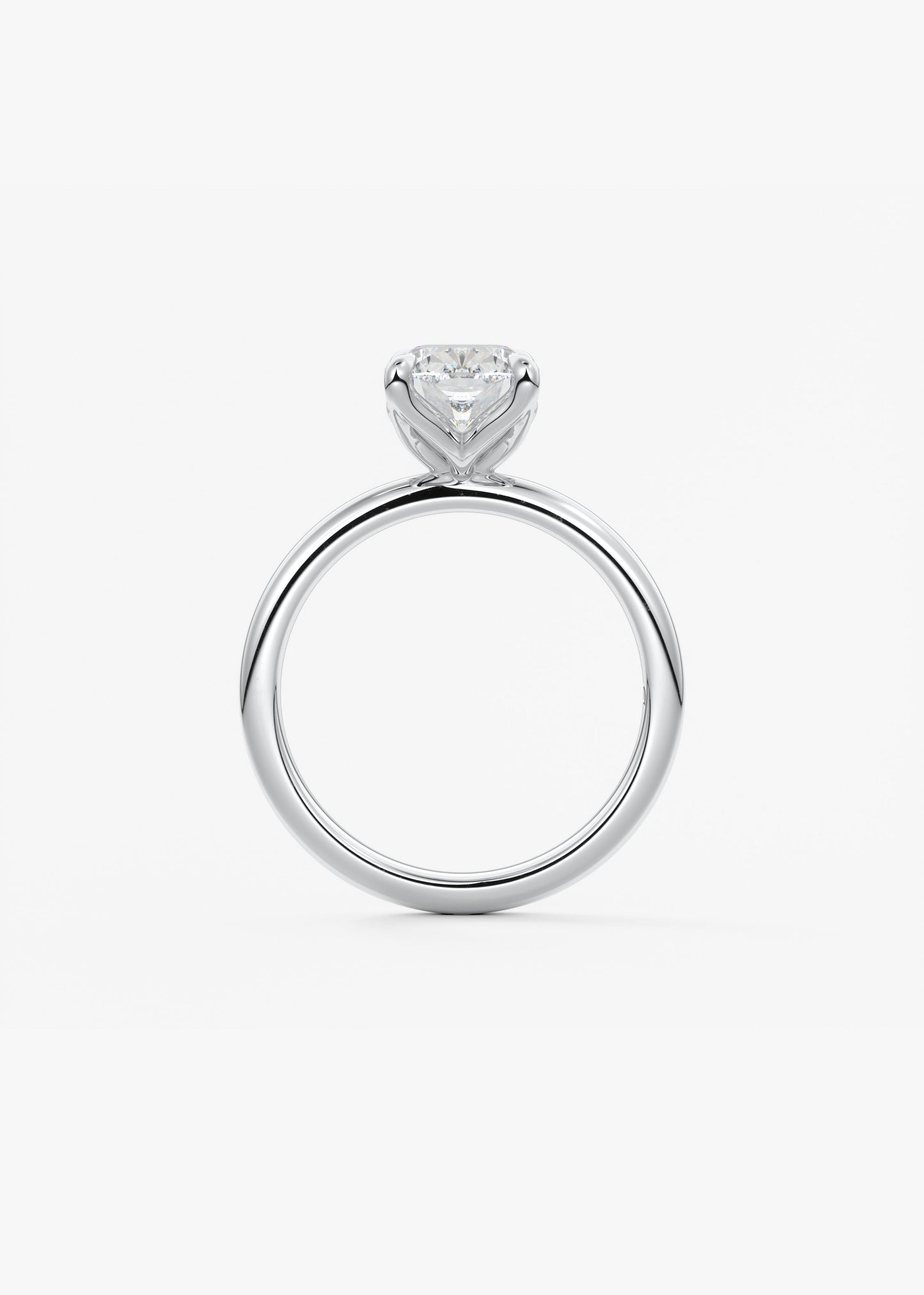 Oval Solitaire With Raised Basket Gallery Lab Grown Diamond Engagement Ring