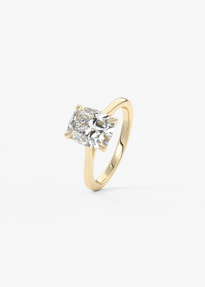Oval Solitaire With Raised Basket Gallery Lab Grown Diamond Engagement Ring