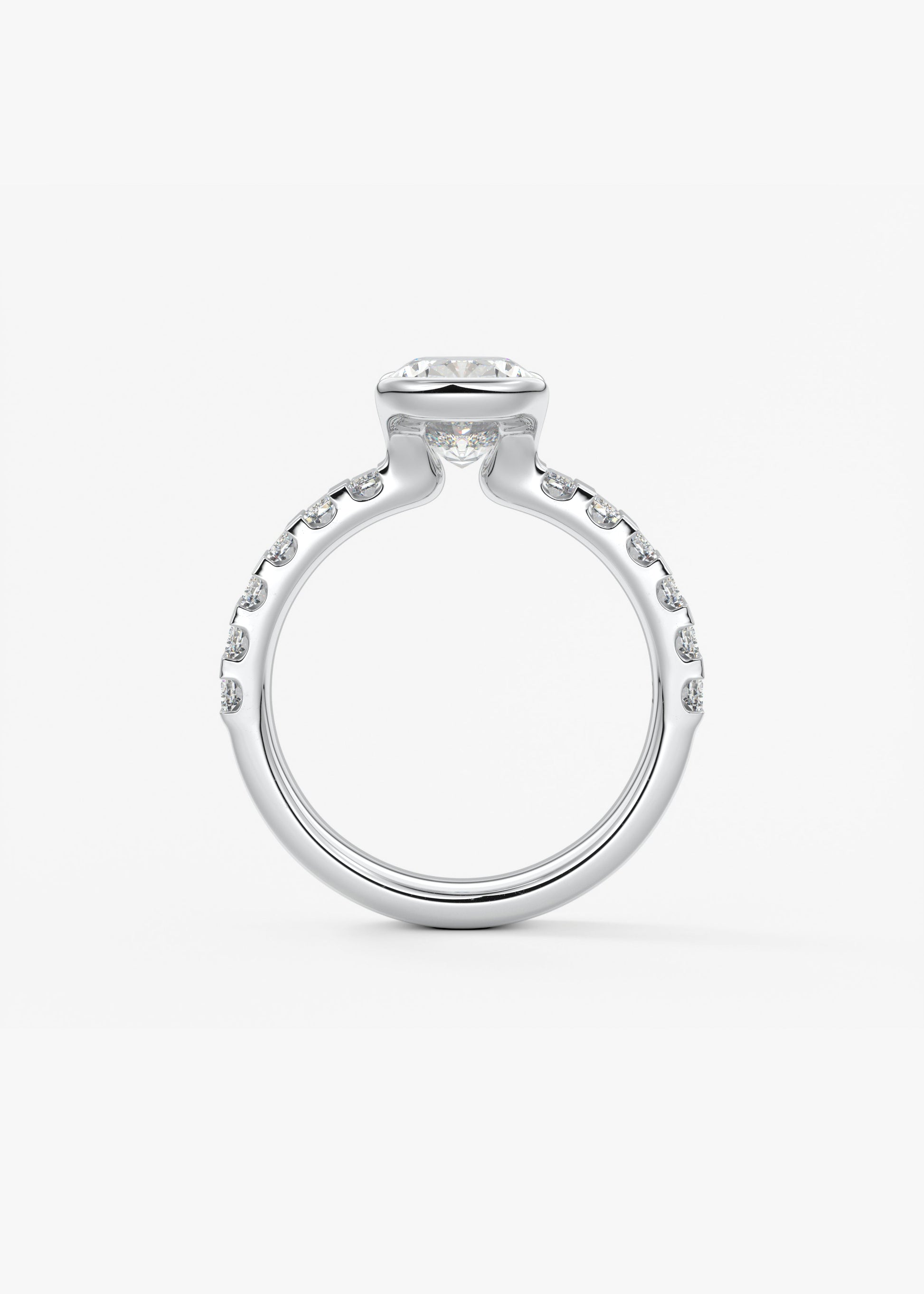 Oval Solitaire With Raised Basket Gallery Lab Grown Diamond Engagement Ring