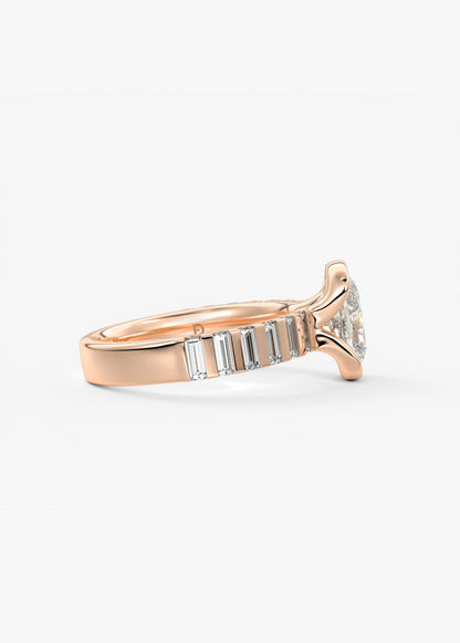 Oval Solitaire With Raised Basket Gallery Lab Grown Diamond Engagement Ring