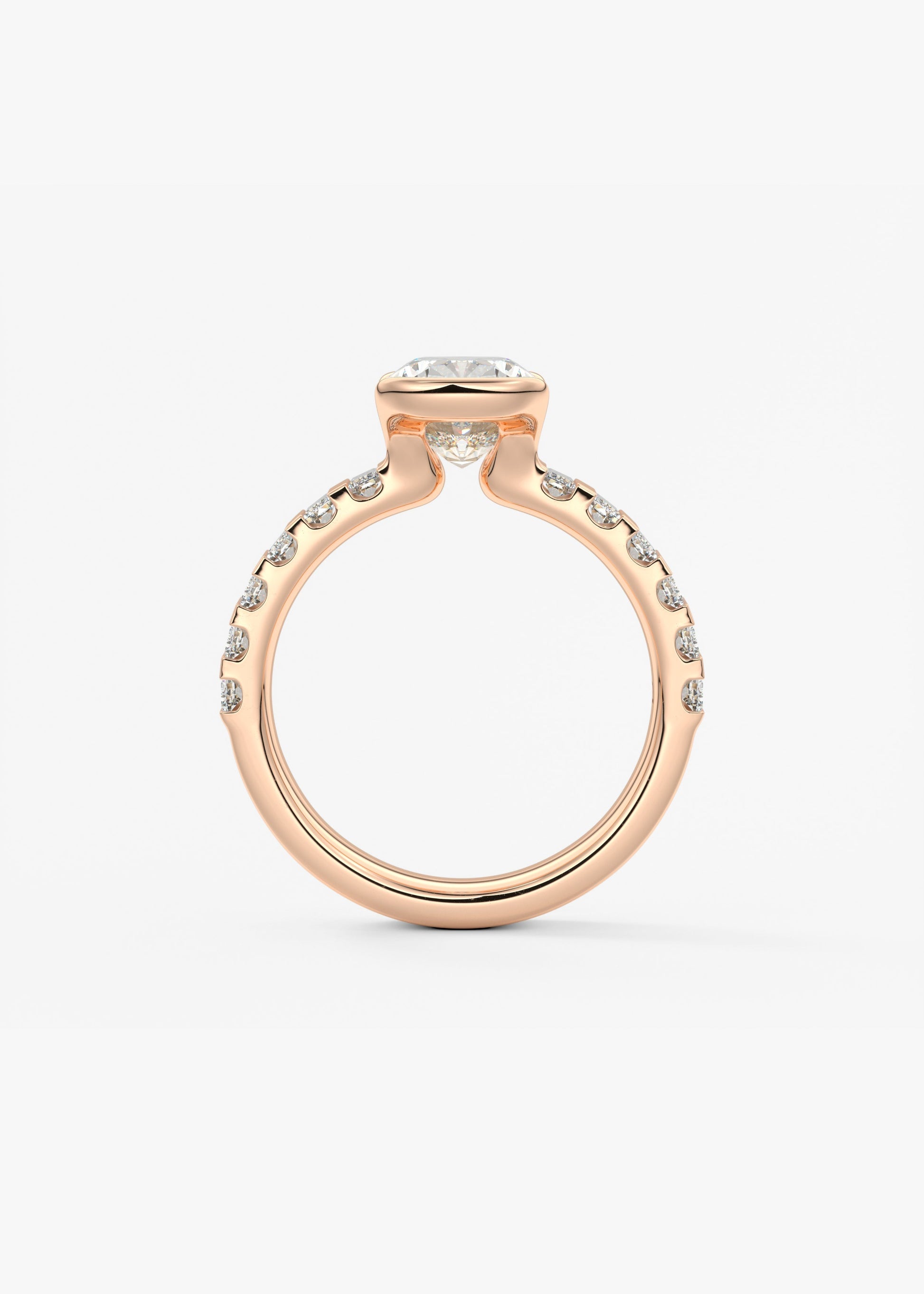 Oval Solitaire With Raised Basket Gallery Lab Grown Diamond Engagement Ring