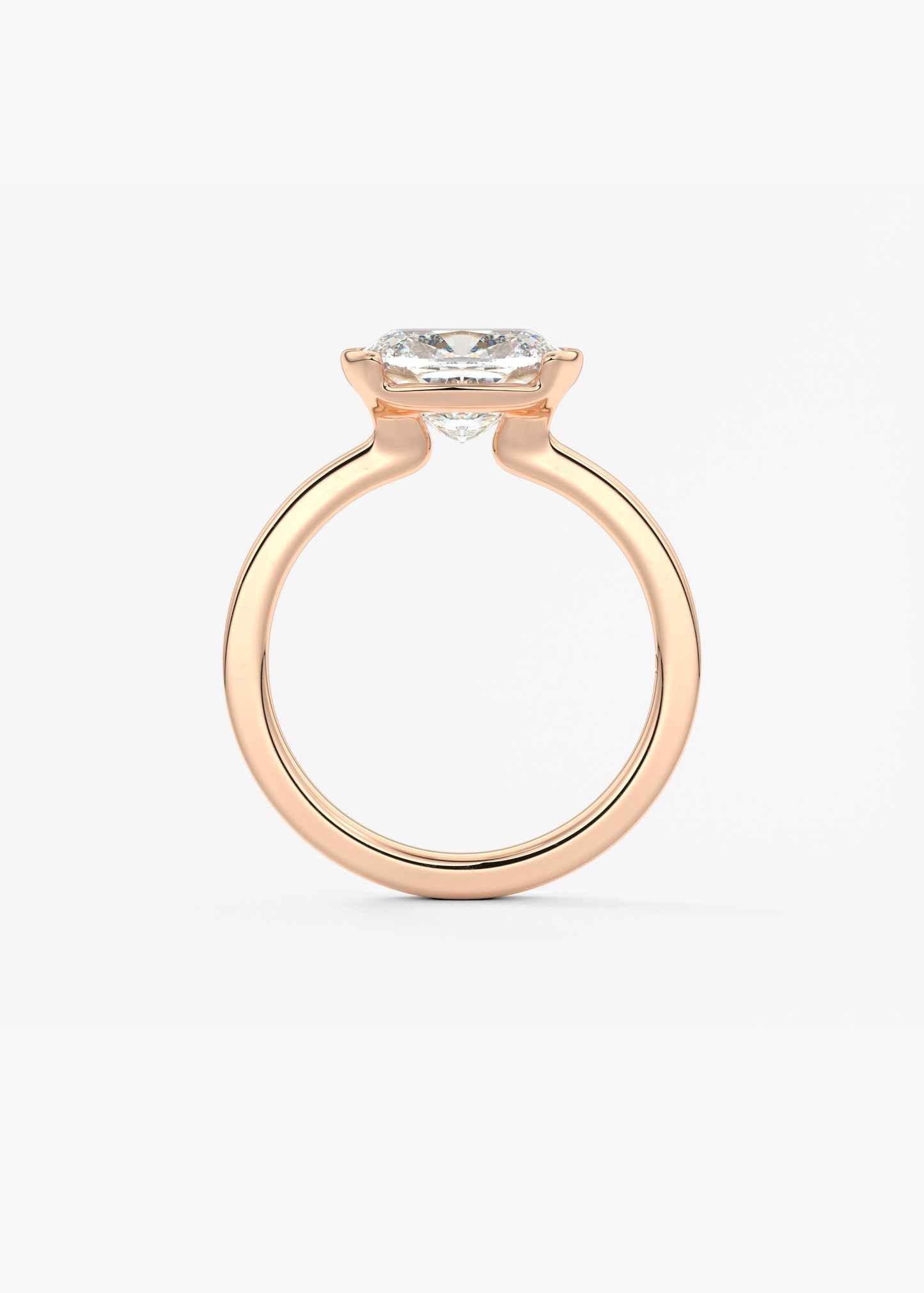 Oval Solitaire With Raised Basket Gallery Lab Grown Diamond Engagement Ring