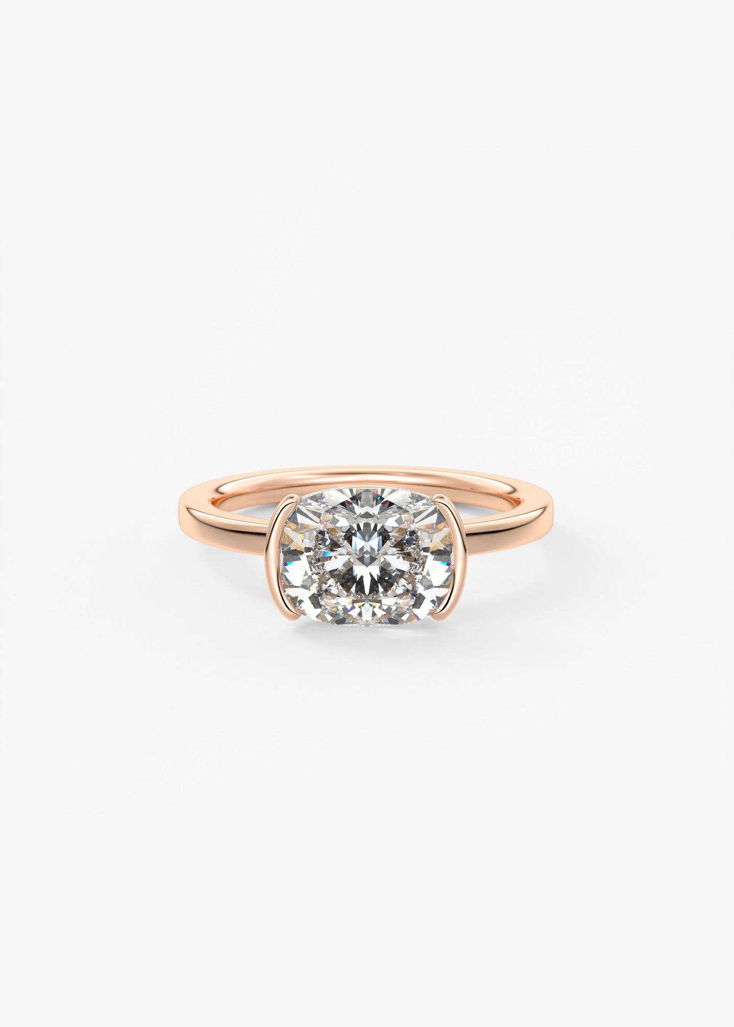 Oval Solitaire With Raised Basket Gallery Lab Grown Diamond Engagement Ring