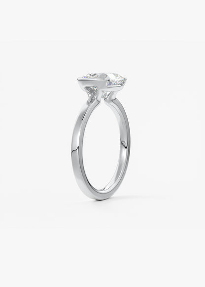 Oval Solitaire With Raised Basket Gallery Lab Grown Diamond Engagement Ring