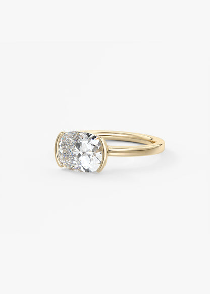 Oval Solitaire With Raised Basket Gallery Lab Grown Diamond Engagement Ring