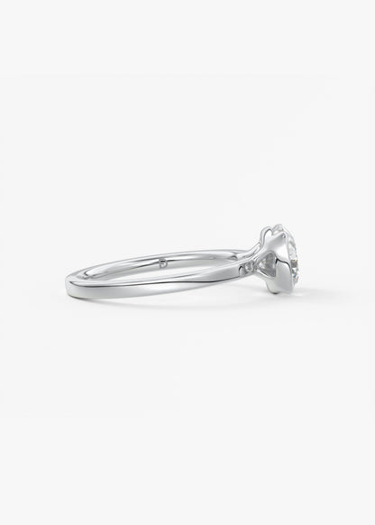 Oval Solitaire With Raised Basket Gallery Lab Grown Diamond Engagement Ring