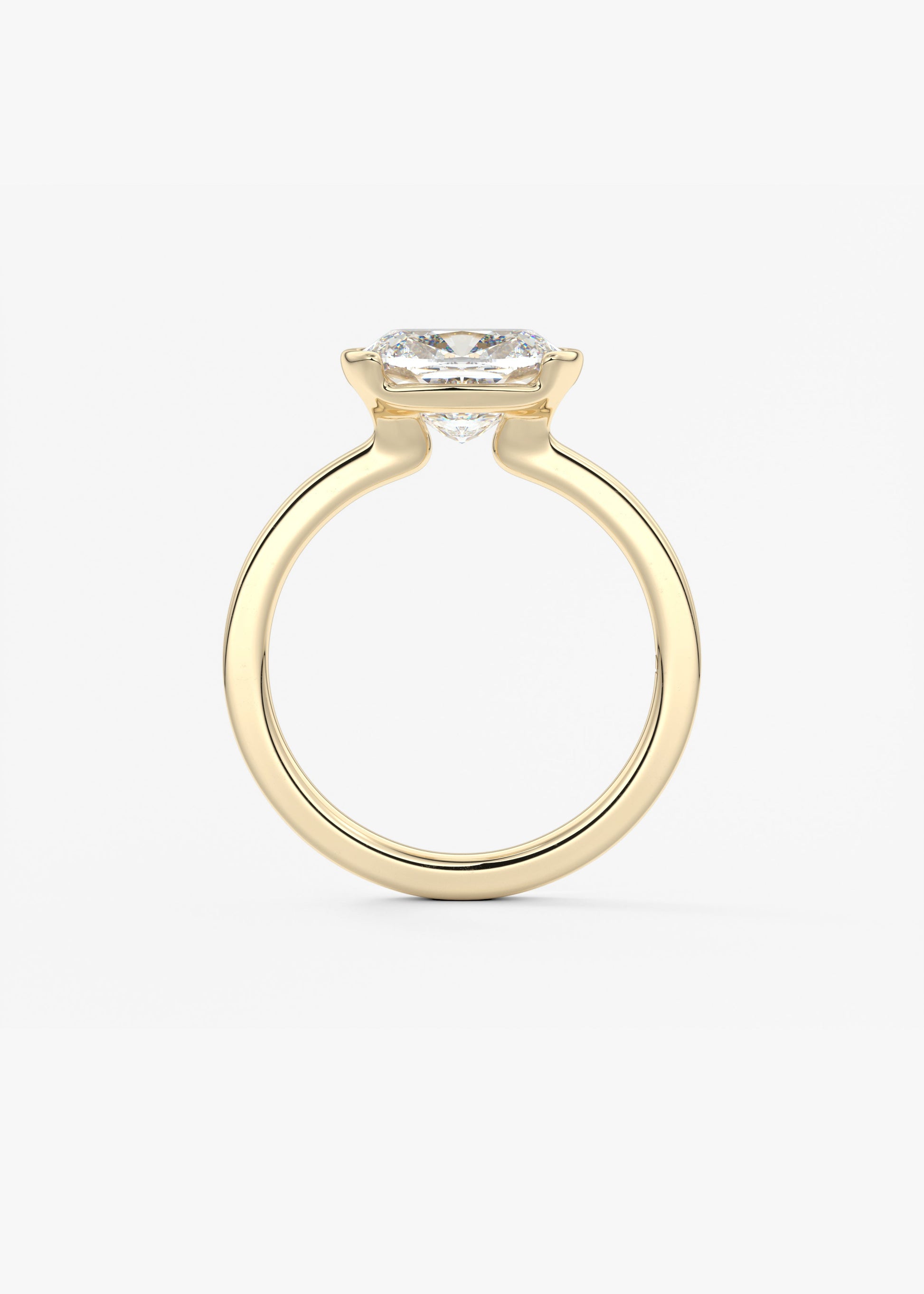 Oval Solitaire With Raised Basket Gallery Lab Grown Diamond Engagement Ring