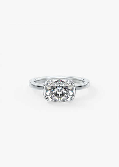 Oval Solitaire With Raised Basket Gallery Lab Grown Diamond Engagement Ring