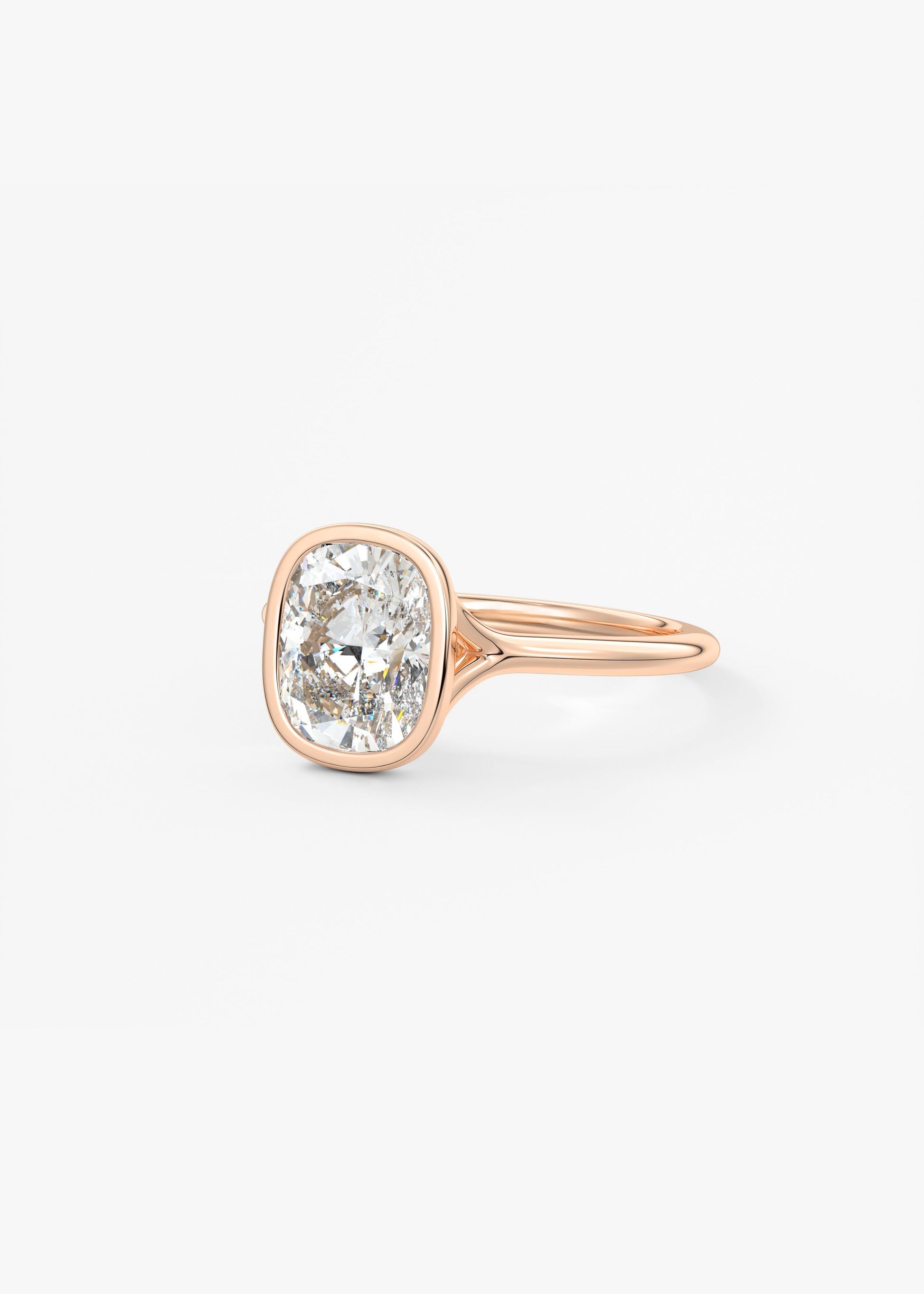 Oval Solitaire With Raised Basket Gallery Lab Grown Diamond Engagement Ring