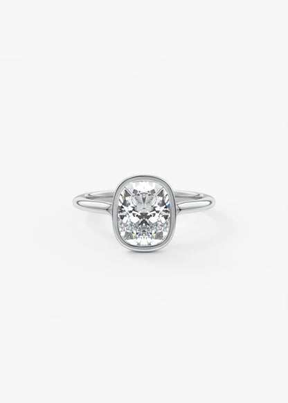 Oval Solitaire With Raised Basket Gallery Lab Grown Diamond Engagement Ring