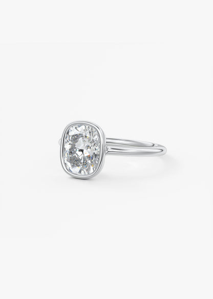 Oval Solitaire With Raised Basket Gallery Lab Grown Diamond Engagement Ring