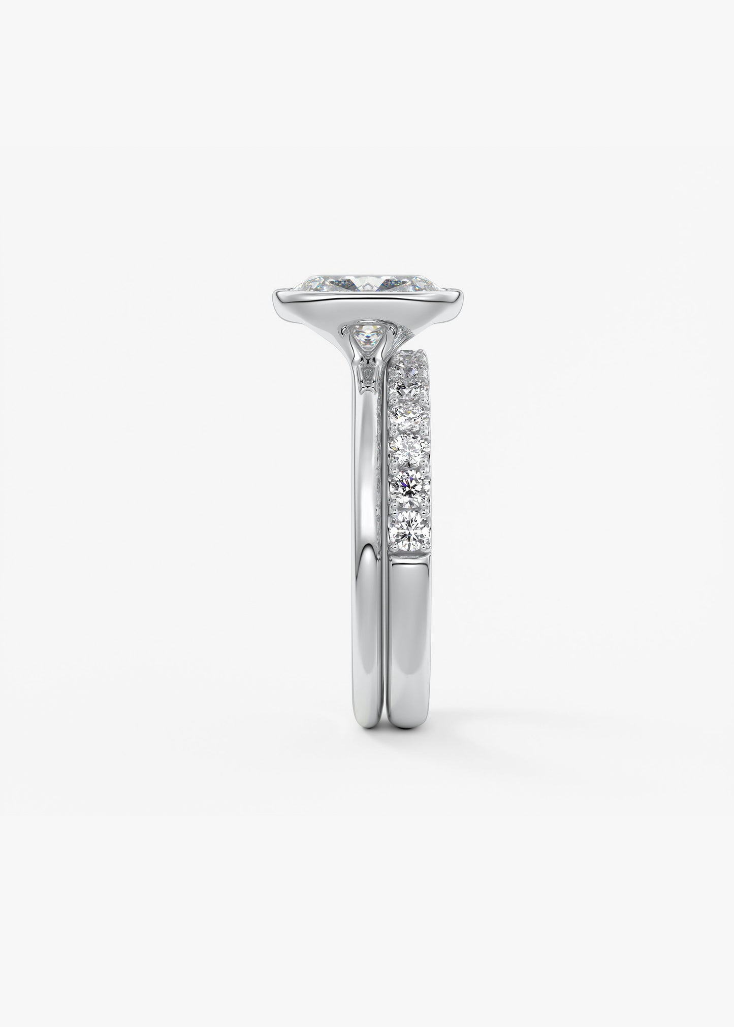 Oval Solitaire With Raised Basket Gallery Lab Grown Diamond Engagement Ring