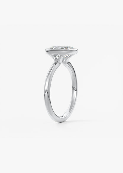 Oval Solitaire With Raised Basket Gallery Lab Grown Diamond Engagement Ring