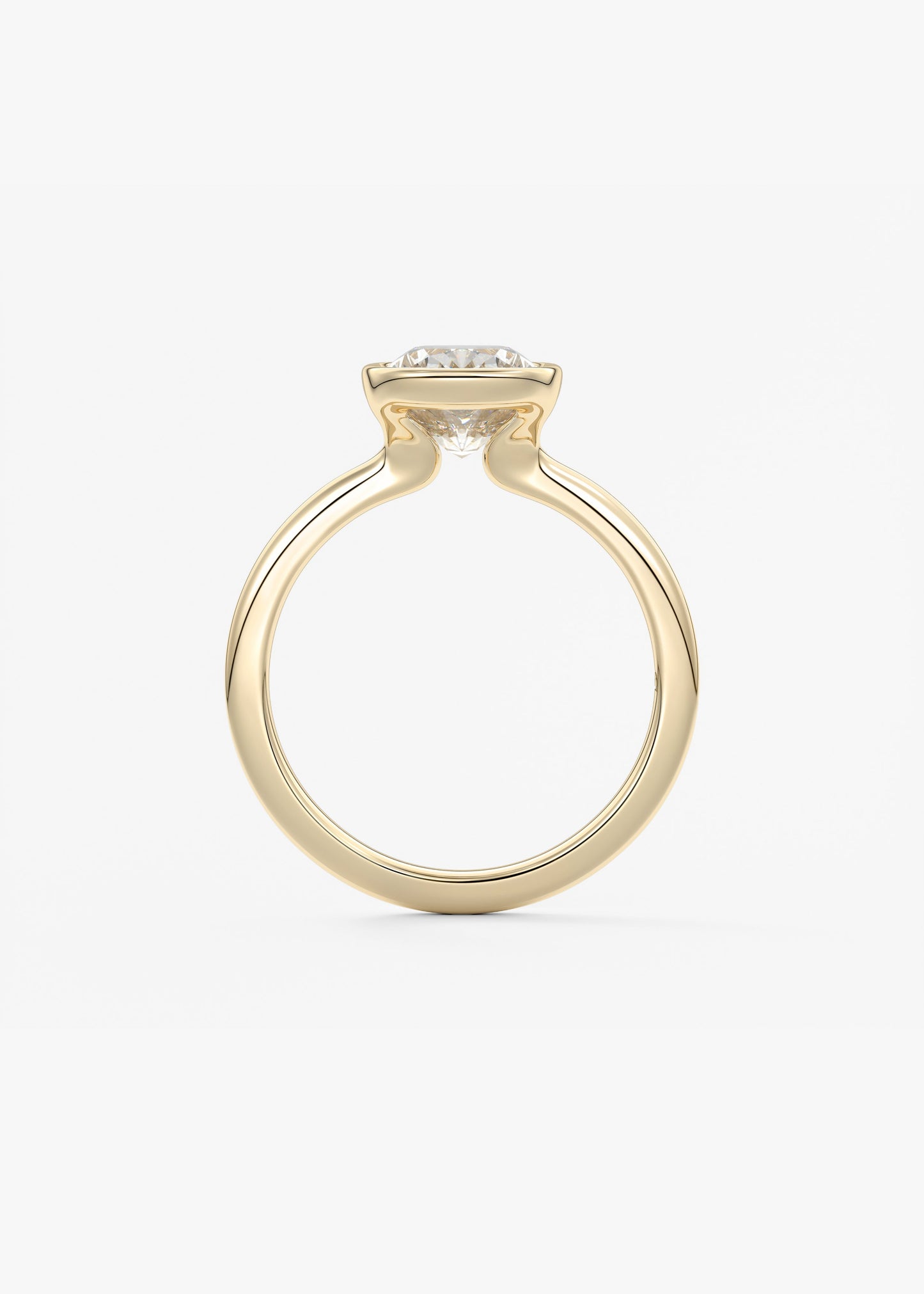 Oval Solitaire With Raised Basket Gallery Lab Grown Diamond Engagement Ring