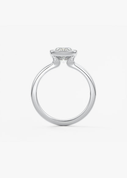 Oval Solitaire With Raised Basket Gallery Lab Grown Diamond Engagement Ring