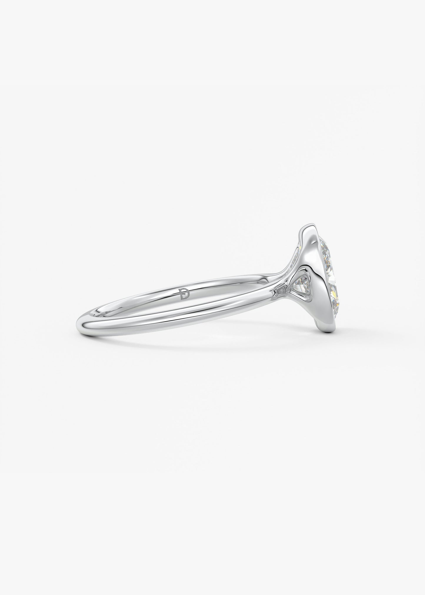 Oval Solitaire With Raised Basket Gallery Lab Grown Diamond Engagement Ring
