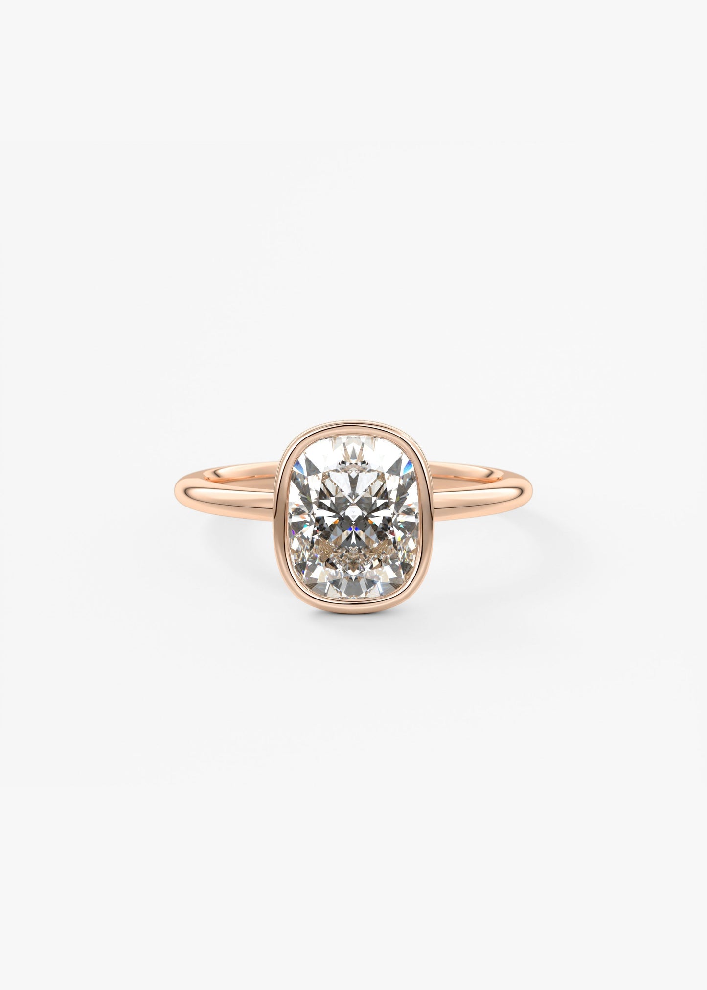 Oval Solitaire With Raised Basket Gallery Lab Grown Diamond Engagement Ring