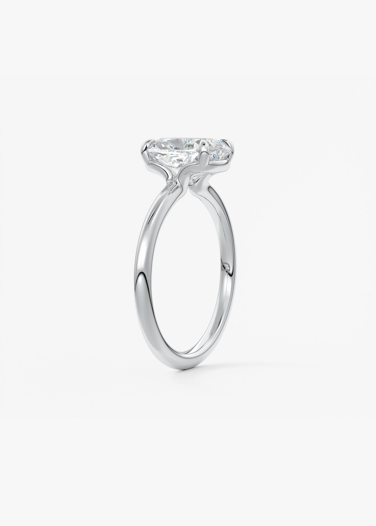 Oval Solitaire With Raised Basket Gallery Lab Grown Diamond Engagement Ring