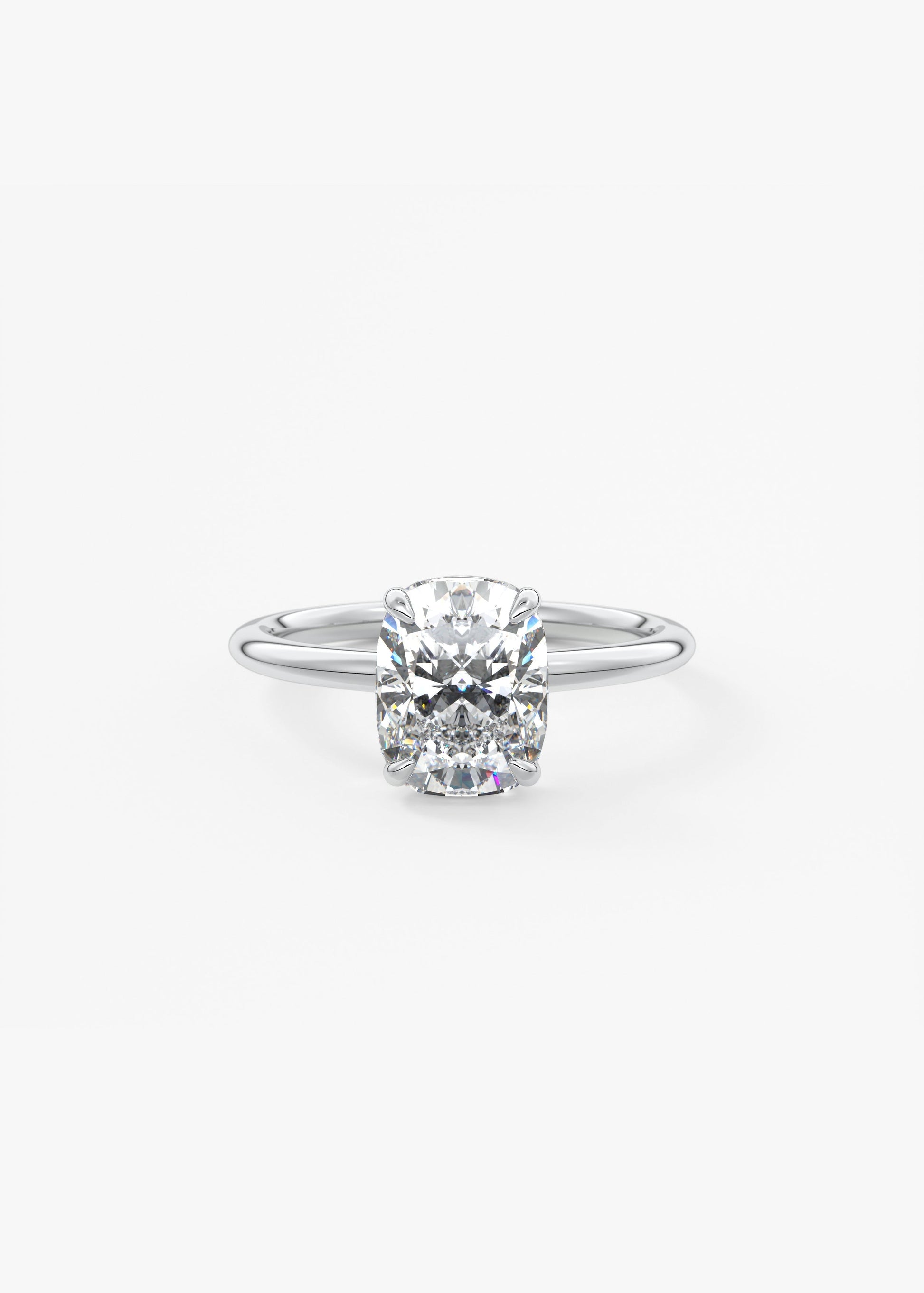Oval Solitaire With Raised Basket Gallery Lab Grown Diamond Engagement Ring