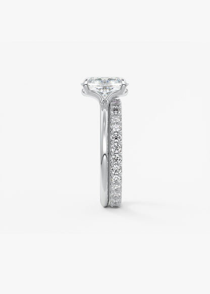 Oval Solitaire With Raised Basket Gallery Lab Grown Diamond Engagement Ring