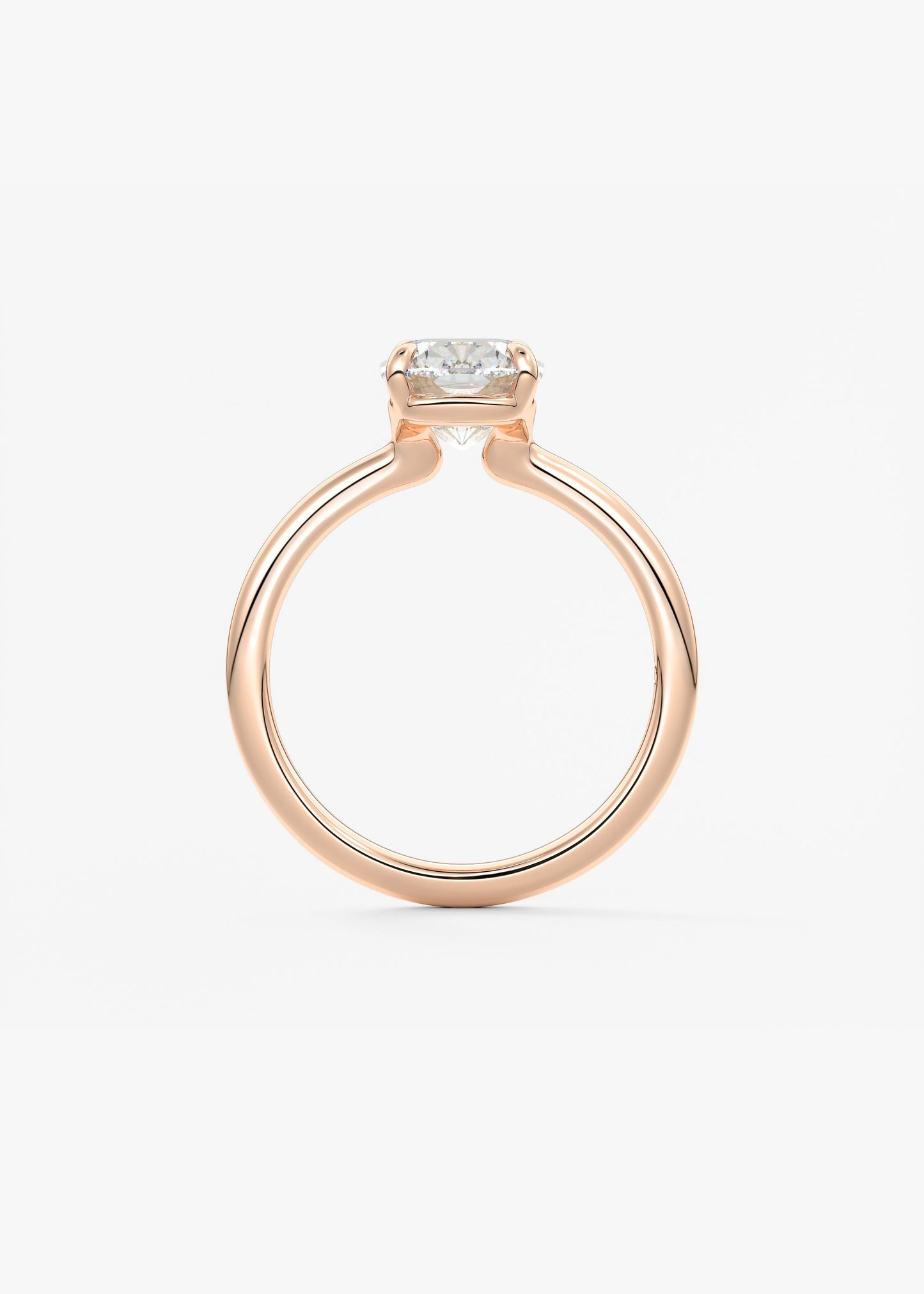 Oval Solitaire With Raised Basket Gallery Lab Grown Diamond Engagement Ring