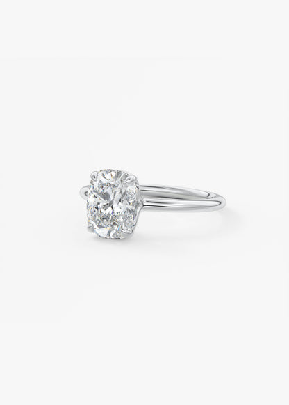 Oval Solitaire With Raised Basket Gallery Lab Grown Diamond Engagement Ring