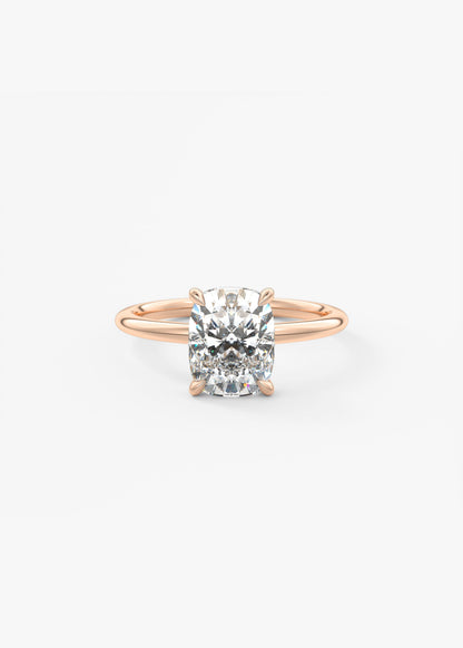 Oval Solitaire With Raised Basket Gallery Lab Grown Diamond Engagement Ring