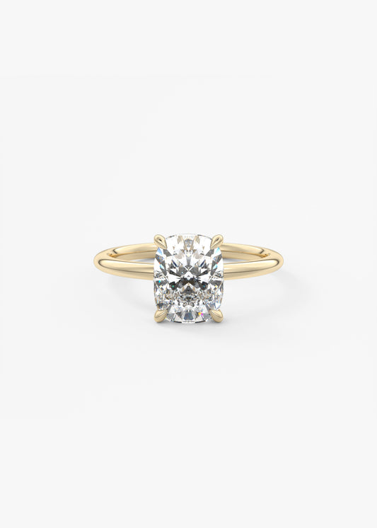 Oval Solitaire With Raised Basket Gallery Lab Grown Diamond Engagement Ring
