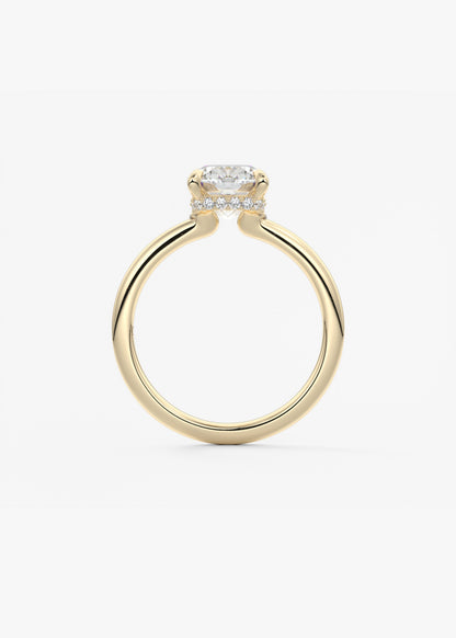 Oval Solitaire With Raised Basket Gallery Lab Grown Diamond Engagement Ring