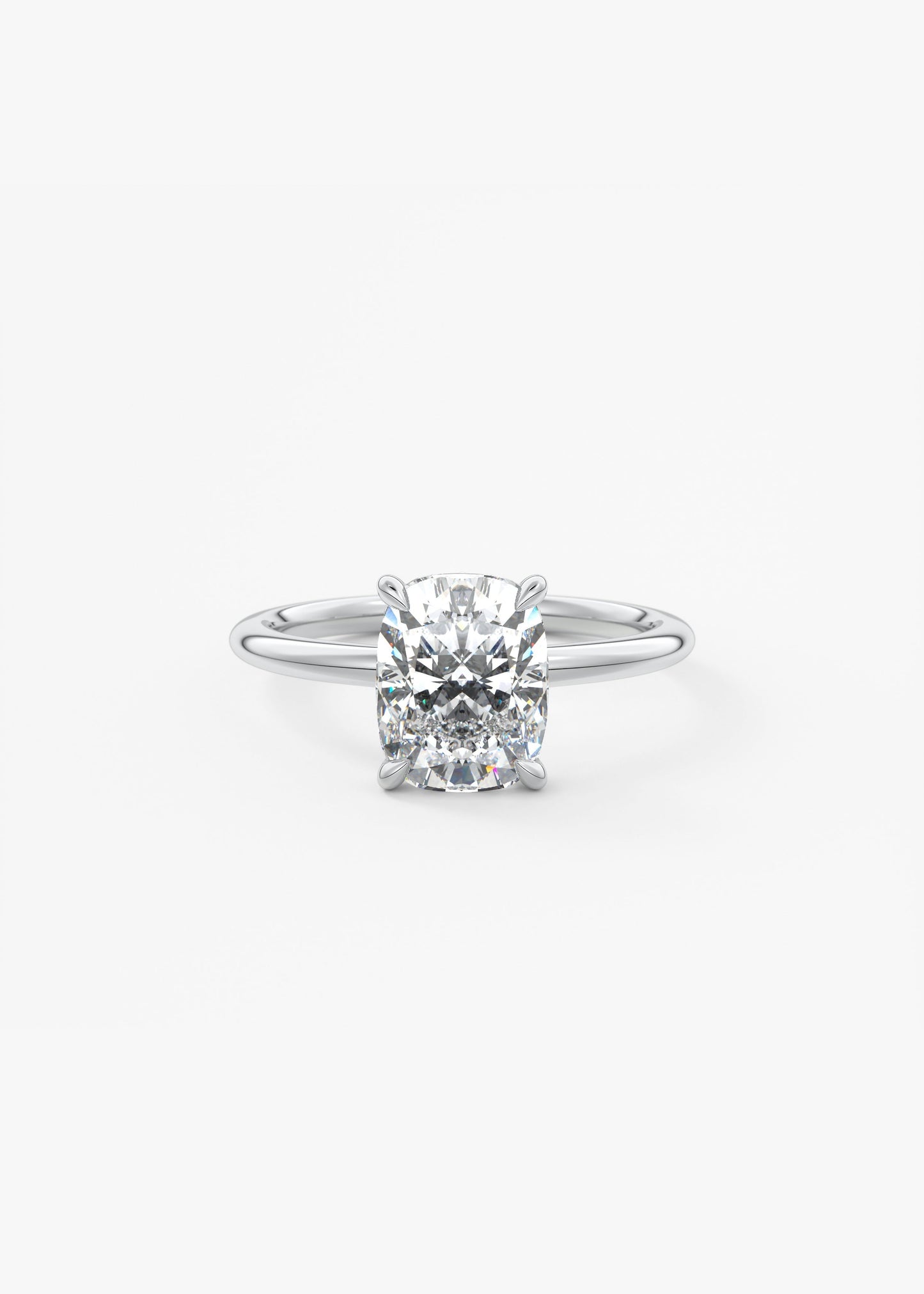 Oval Solitaire With Raised Basket Gallery Lab Grown Diamond Engagement Ring
