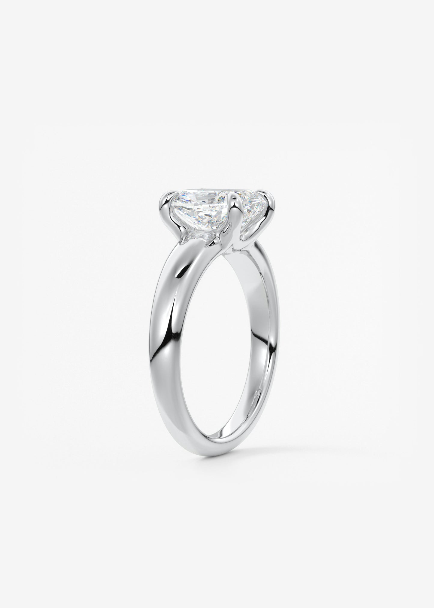 Oval Solitaire With Raised Basket Gallery Lab Grown Diamond Engagement Ring