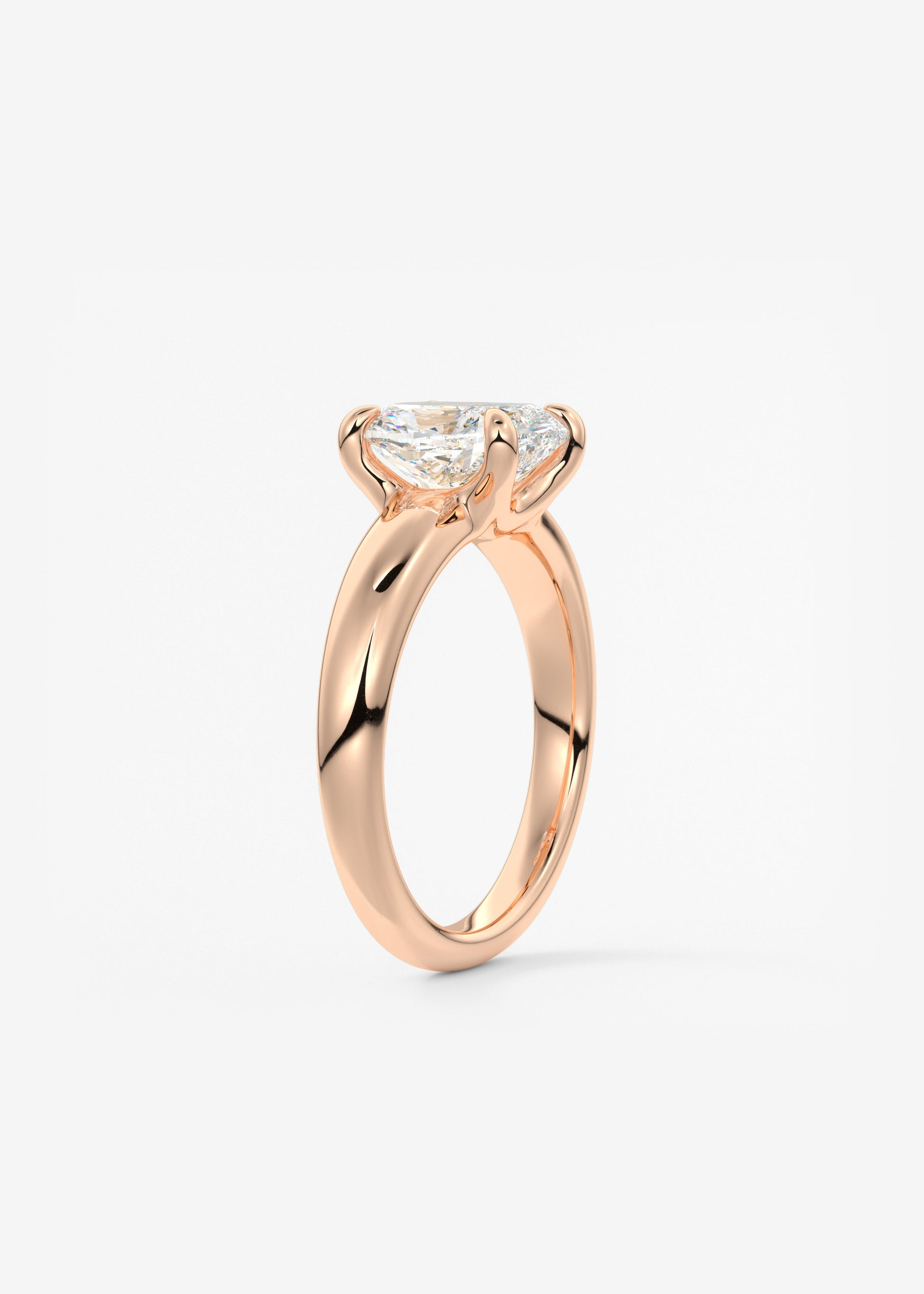 Oval Solitaire With Raised Basket Gallery Lab Grown Diamond Engagement Ring