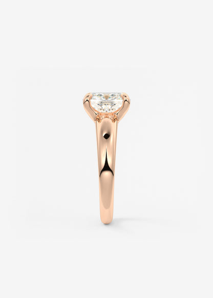 Oval Solitaire With Raised Basket Gallery Lab Grown Diamond Engagement Ring