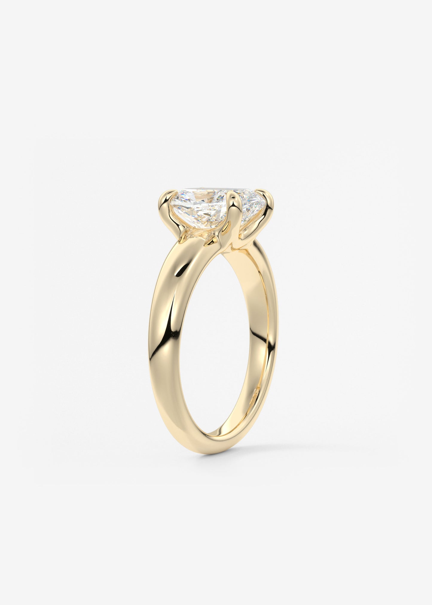 Oval Solitaire With Raised Basket Gallery Lab Grown Diamond Engagement Ring