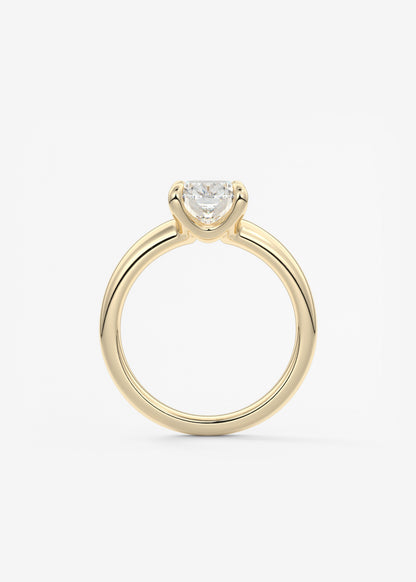 Oval Solitaire With Raised Basket Gallery Lab Grown Diamond Engagement Ring