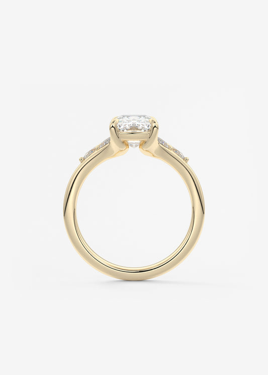 Oval Solitaire With Raised Basket Gallery Lab Grown Diamond Engagement Ring