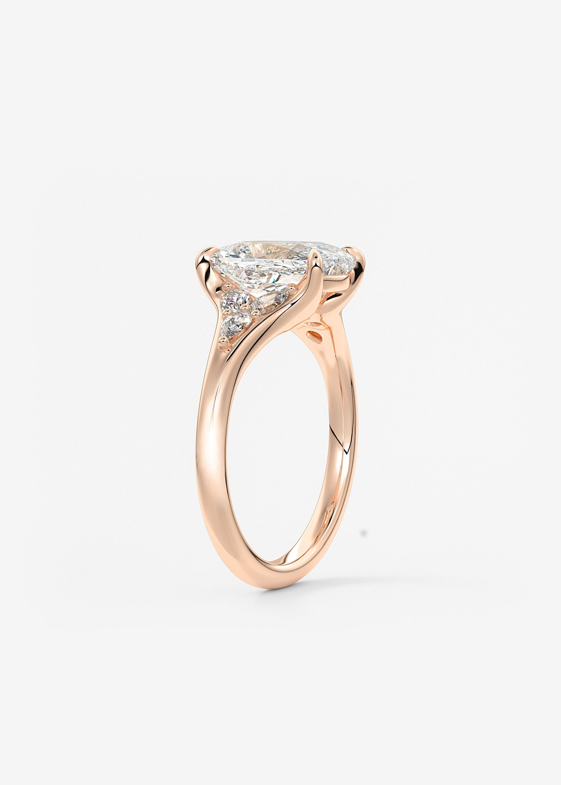 Oval Solitaire With Raised Basket Gallery Lab Grown Diamond Engagement Ring