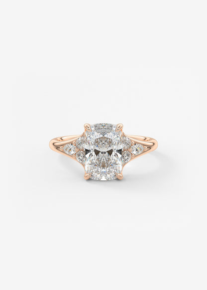 Oval Solitaire With Raised Basket Gallery Lab Grown Diamond Engagement Ring