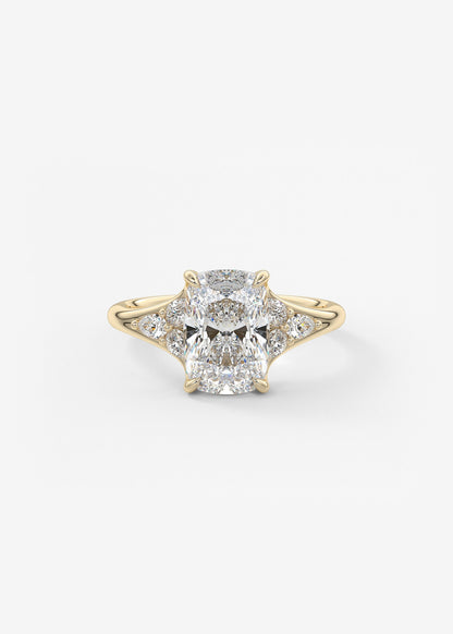 Oval Solitaire With Raised Basket Gallery Lab Grown Diamond Engagement Ring