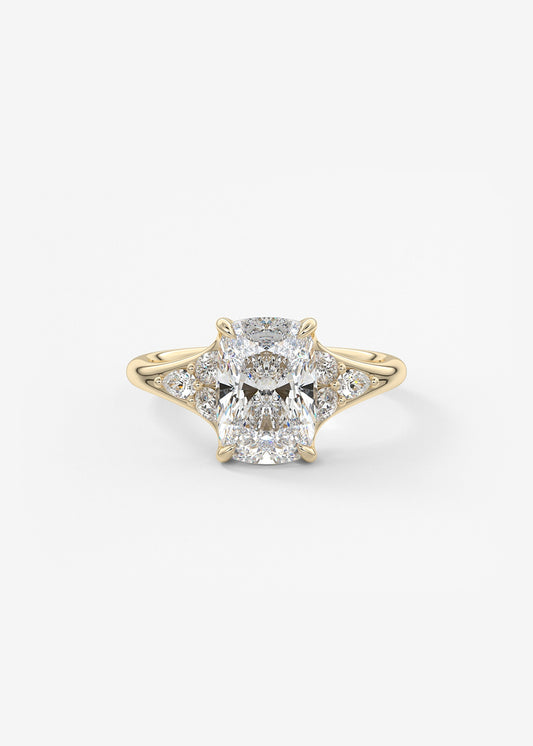 Oval Solitaire With Raised Basket Gallery Lab Grown Diamond Engagement Ring