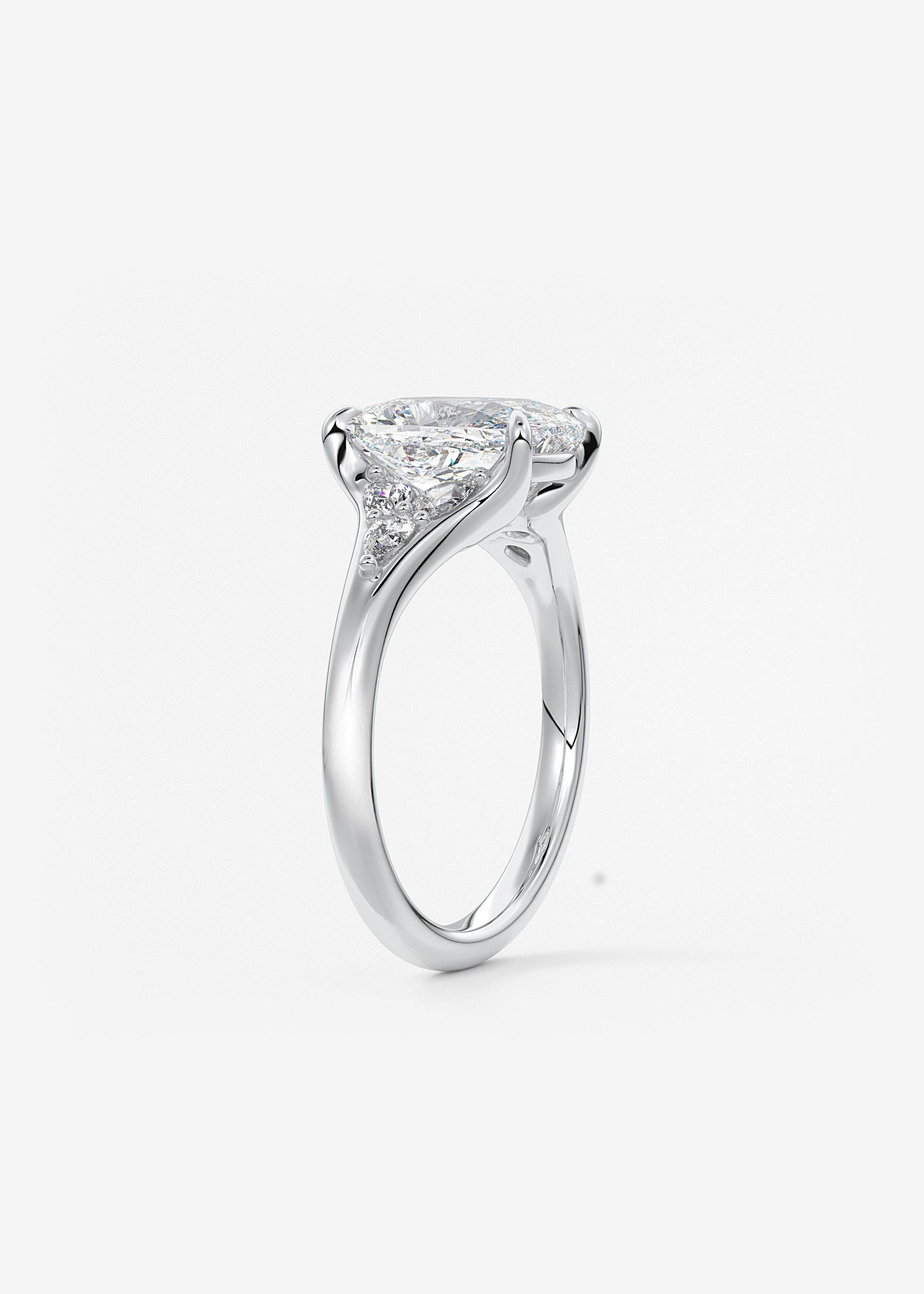 Oval Solitaire With Raised Basket Gallery Lab Grown Diamond Engagement Ring