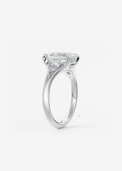 Oval Solitaire With Raised Basket Gallery Lab Grown Diamond Engagement Ring