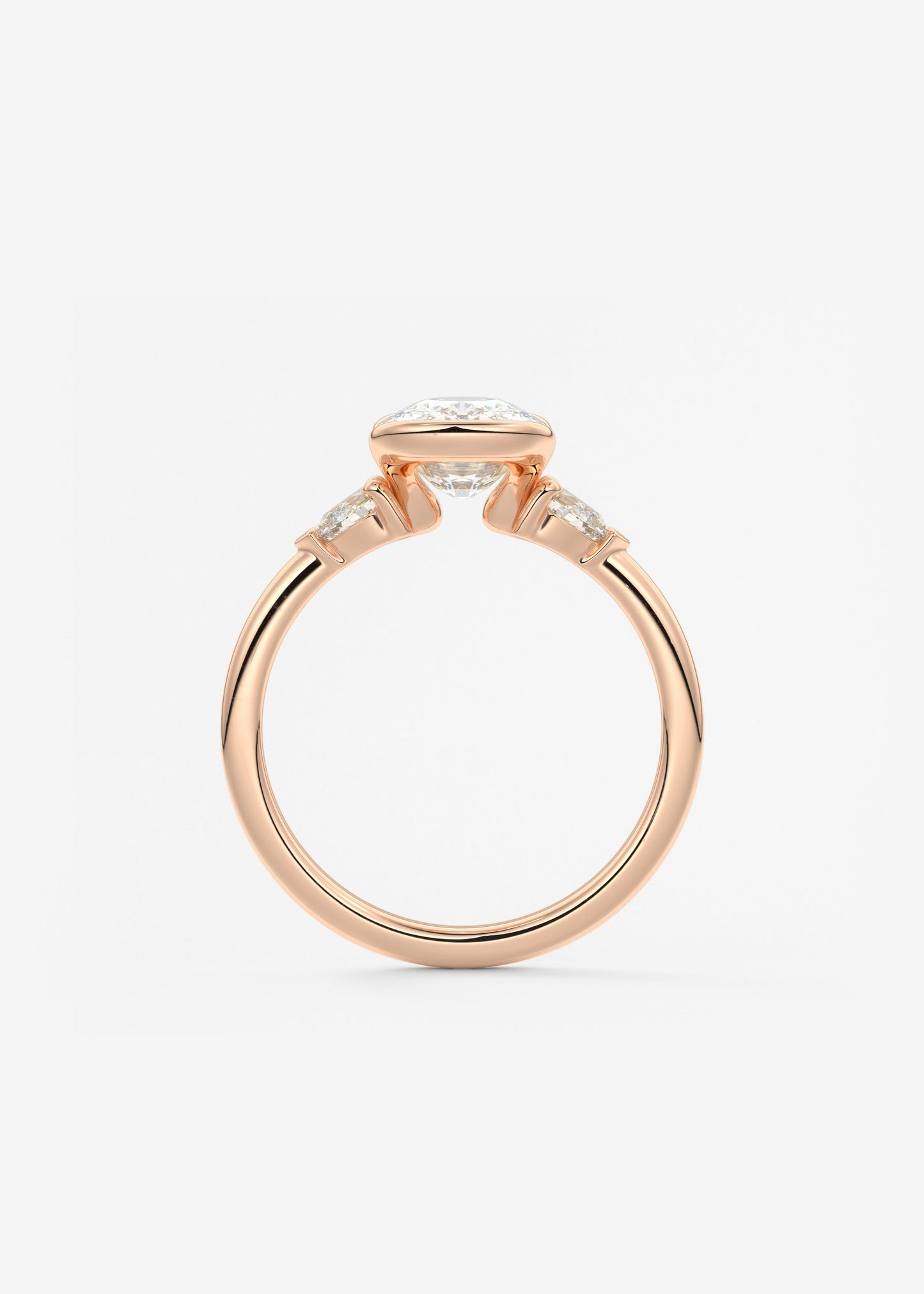 Oval Solitaire With Raised Basket Gallery Lab Grown Diamond Engagement Ring