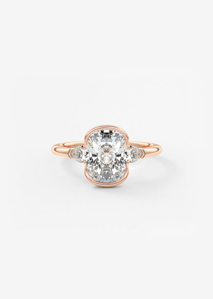 Oval Solitaire With Raised Basket Gallery Lab Grown Diamond Engagement Ring
