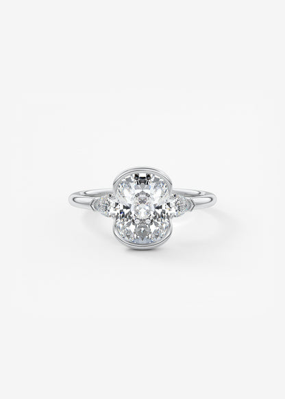 Oval Solitaire With Raised Basket Gallery Lab Grown Diamond Engagement Ring