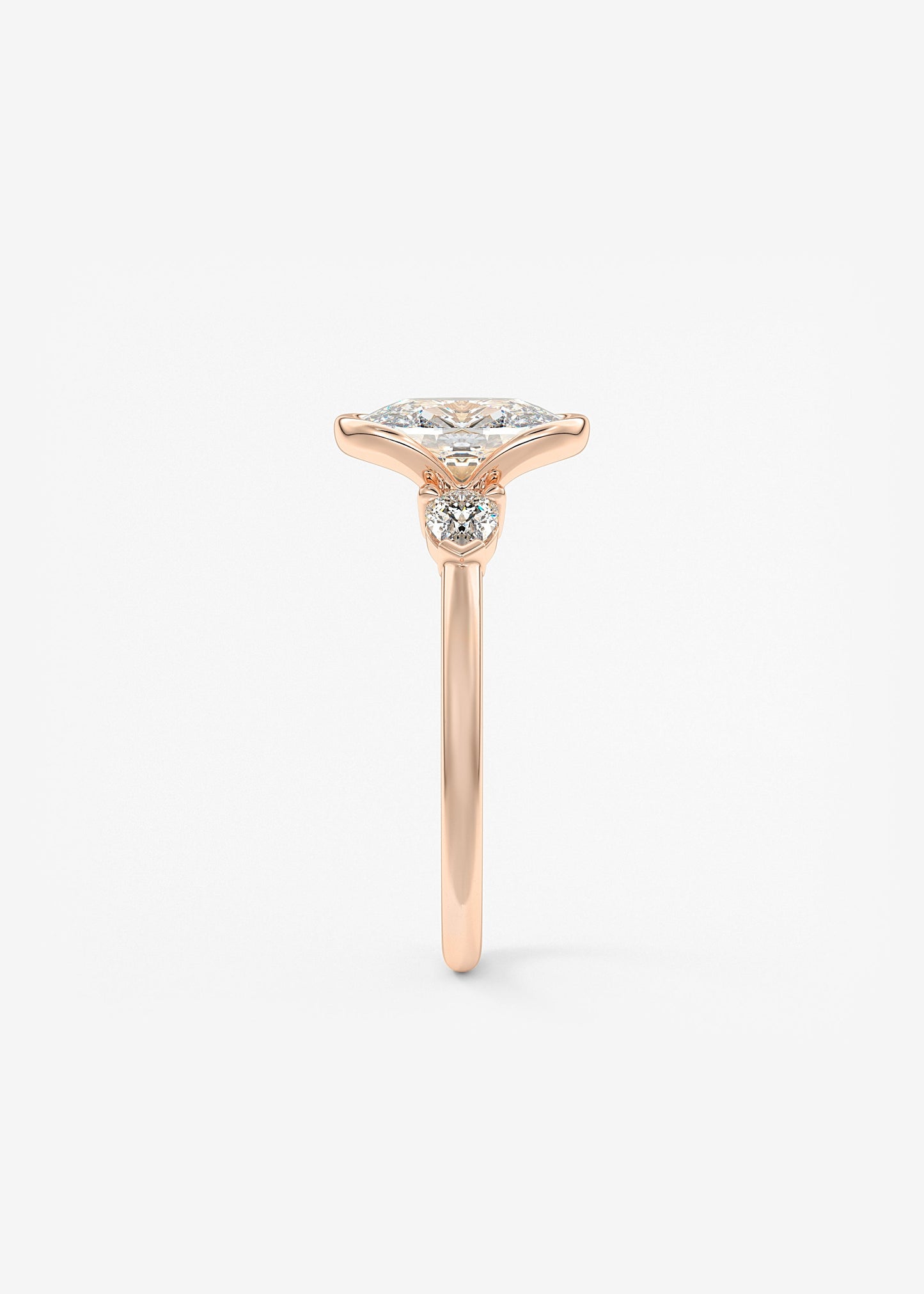 Oval Solitaire With Raised Basket Gallery Lab Grown Diamond Engagement Ring