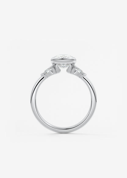 Oval Solitaire With Raised Basket Gallery Lab Grown Diamond Engagement Ring