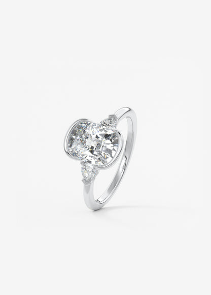 Oval Solitaire With Raised Basket Gallery Lab Grown Diamond Engagement Ring