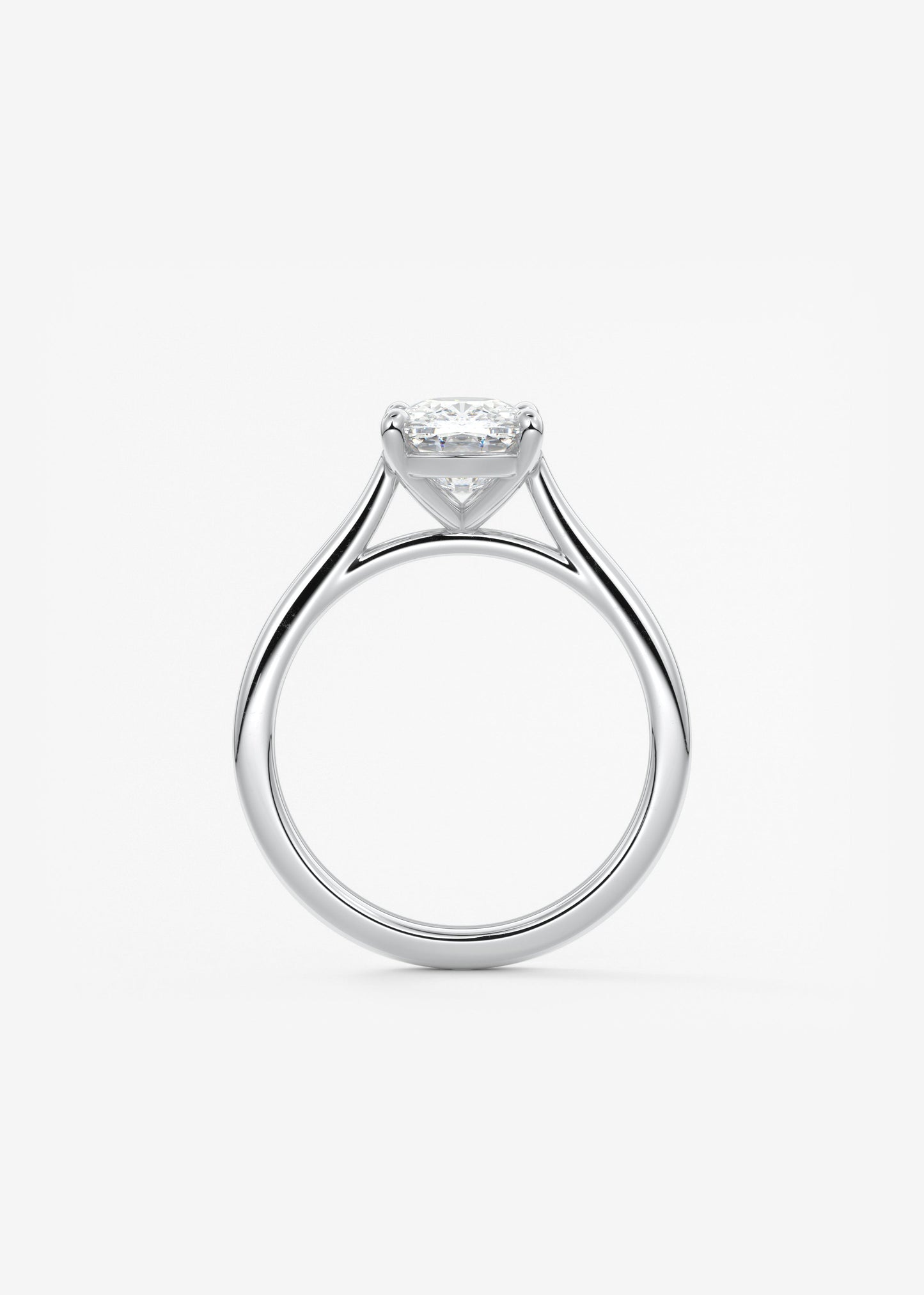 Oval Solitaire With Raised Basket Gallery Lab Grown Diamond Engagement Ring