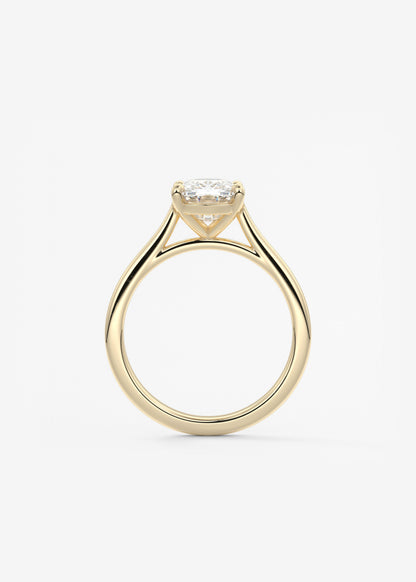 Oval Solitaire With Raised Basket Gallery Lab Grown Diamond Engagement Ring